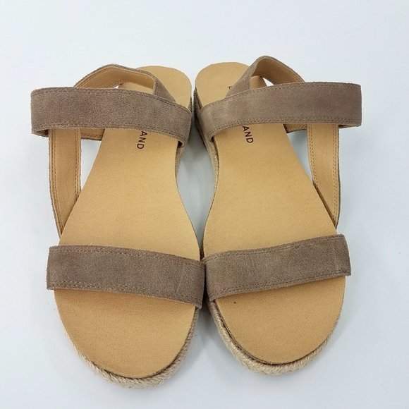 Lucky Brand Gadine Tan Suede Espadrille Sandals - Picture 13 of 13